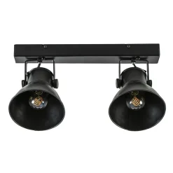 Straluma 2-Lichts metalen plafondlamp Eliano mat zwart> Light and Living|Keukenverlichting