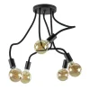 Straluma 5-Lichts plafondlamp mat zwart met flexibele armen> Halverlichting|Plafondlampen