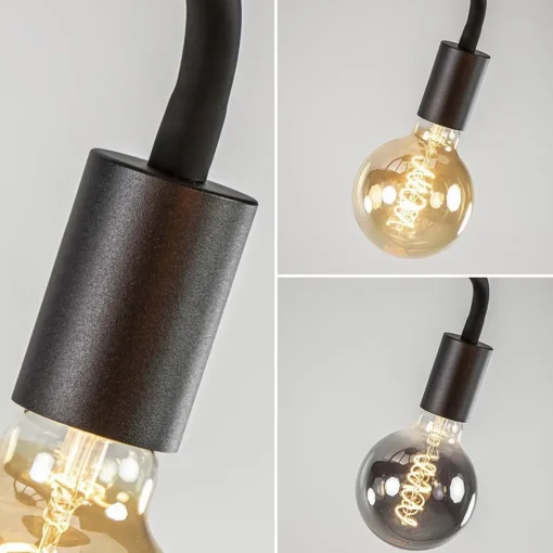 Straluma 5-Lichts plafondlamp mat zwart met flexibele armen> Halverlichting|Plafondlampen