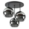 Straluma 3-Lichts plafondlamp mat zwart met titanium glas> Woonkamerlampen|Slaapkamerlampen