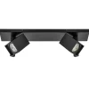 Straluma 2-Lichts plafondlamp met vierkante spots mat zwart> Plafondlampen|Opbouwspots