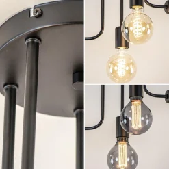 Straluma 5-Lichts plafondlamp pendel mat zwart excl lichtbronnen></noscript> Plafondlampen|Industriële Verlichting
