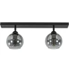 Straluma 2-Lichts plafondlamp smoke glas met zwart> Woonkamerlampen|Slaapkamerlampen