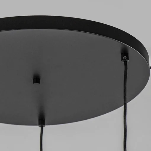 Straluma 3-Lichts ronde hanglamp met zwarte draadkappen> Draadlampen|Pendel Lampen