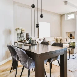 Straluma 3-Lichts ronde LED hanglamp bollen zwart met goud></noscript> Hanglampen|Eetkamerverlichting