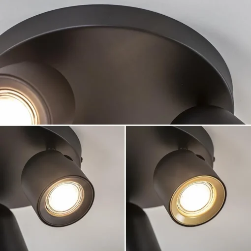 Straluma 3-Lichts ronde opbouwspot zwart verstelbaar> Plafondlampen|Opbouwspots
