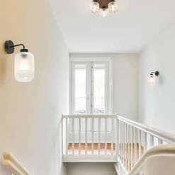 Straluma 3-Lichts ronde plafondlamp zwart met helder/mat glas></noscript> Plafondlampen|Scandinavische Verlichting