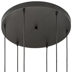 Straluma 6-Lichts vide hanglamp smoke glas met reliëf></noscript> Videverlichting|Pendel Lampen