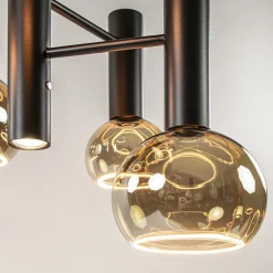Straluma 5-Lichts vide hanglamp textured black excl lichtbronnen></noscript> Hanglampen|Videverlichting