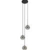 Straluma 3-Lichts videlamp smoke glas met zwart> Videverlichting|Keukenverlichting