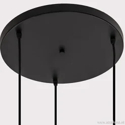 Straluma 3-Lichts videlamp smoke glas met zwart></noscript> Videverlichting|Keukenverlichting