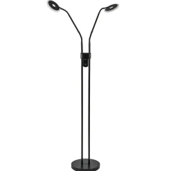 Straluma 2-Lichts vloer/leeslamp zwart met dimbaar LED> Vloerlampen|Leeslampen