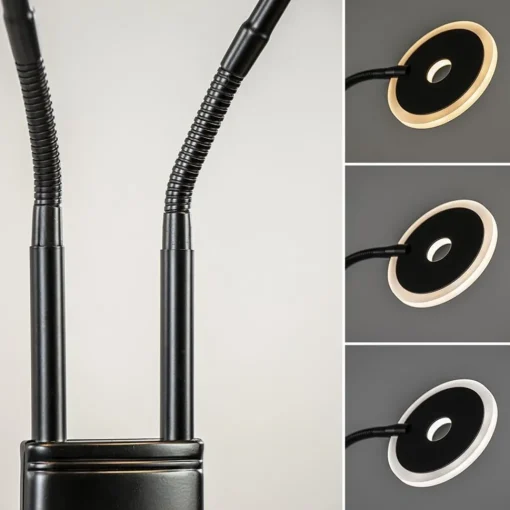 Straluma 2-Lichts vloer/leeslamp zwart met dimbaar LED> Vloerlampen|Leeslampen