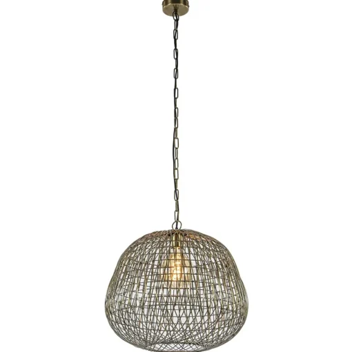 Straluma Light & Living hanglamp Alwina brons draad> Light and Living|Keukenverlichting