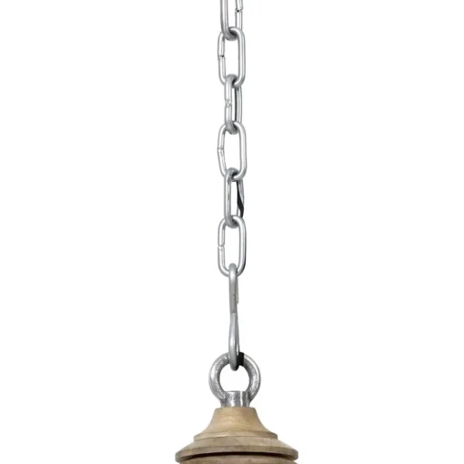 Straluma Light & Living hanglamp Avery grijs/hout> Eettafellampen|Light and Living