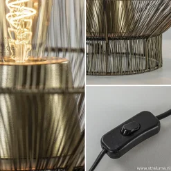 Straluma Light & Living tafellamp Vitora antiek brons></noscript> Draadlampen|Light and Living