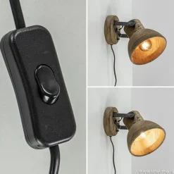 Straluma Light & Living wandlamp Ilanio hout met metaal></noscript> Light and Living|Woonkamerlampen