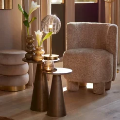 Straluma Light and Living bijzettafel Ynez bruin marmer 36x51 cm></noscript> Light and Living|Bijzettafels