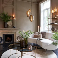 Straluma Light and Living hanglamp Yaelle antiek brons met zwart></noscript> Draadlampen|Light and Living