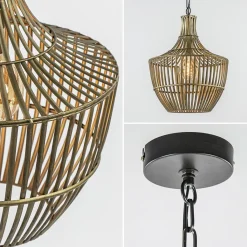 Straluma Light and Living hanglamp Stella antiek brons met zwart></noscript> Light and Living|Keukenverlichting