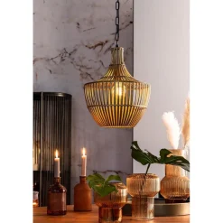 Straluma Light and Living hanglamp Stella antiek brons met zwart></noscript> Light and Living|Keukenverlichting