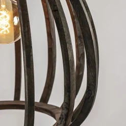 Straluma Light and Living hanglamp Barsia wood dark brown></noscript> Eettafellampen|Light and Living