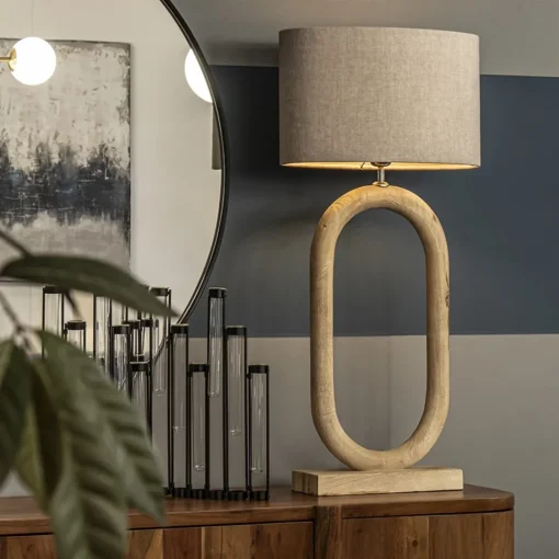 Straluma Light and Living lampvoet Paceco hout naturel> Lampenvoeten|Light and Living