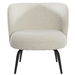 Straluma Light and Living stoel Dieyda créme met zwarte poot> Fauteuils