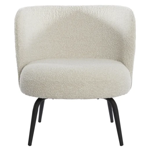 Straluma Light and Living stoel Dieyda créme met zwarte poot> Fauteuils