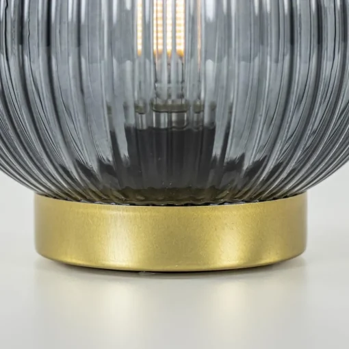 Straluma Light and Living tafellamp Tajera op batterij grijs/goud> Tafellampen|Light and Living
