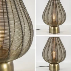 Straluma Light and Living tafellamp Suneko antiek brons></noscript> Draadlampen|Light and Living