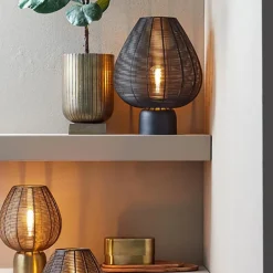 Straluma Light and Living tafellamp Suneko antiek brons></noscript> Draadlampen|Light and Living