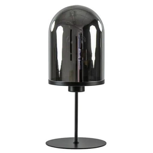 Straluma Light and Living tafellamp Maverick zwart met smoke glas> Tafellampen|Light and Living