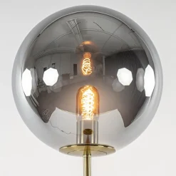 Straluma Light and Living vloerlamp Medina goud met smoke glas></noscript> Vloerlampen|Light and Living