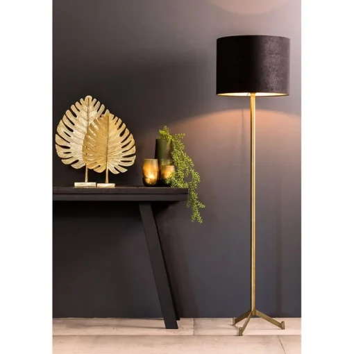 Straluma Light and Living vloerlamp Dennis brons excl. kap> Vloerlampen|Lampenvoeten