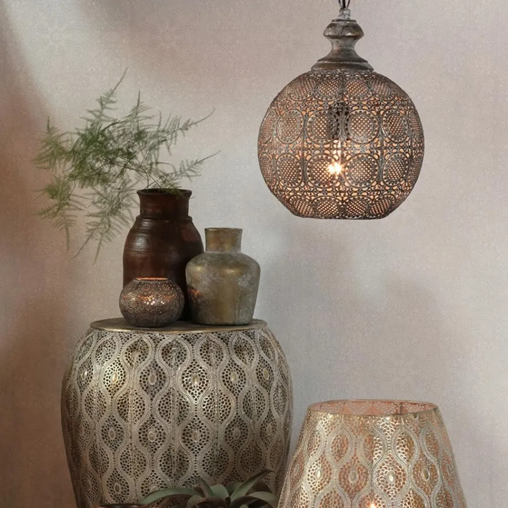 Straluma Light Living hanglamp Ananya bruin-goud> Light and Living|Woonkamerlampen