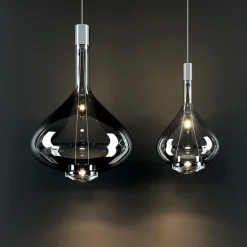 Straluma Luxe design hanglamp Sky-Fall chroom glas inclusief LED><noscript><img width=