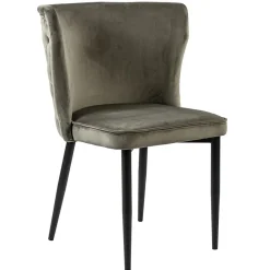 Straluma Luxe eetkamerstoel taupe met zwarte poot> Eetkamerstoelen