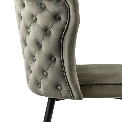 Straluma Luxe eetkamerstoel taupe met zwarte poot> Eetkamerstoelen