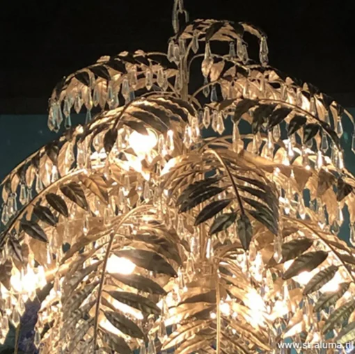 Straluma Luxe eettafelhanglamp palm oud zilver> Eettafellampen|Keukenverlichting