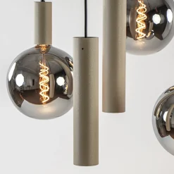Straluma Luxe hanglamp 5-lichts rond quartz></noscript> Hanglampen|Eettafellampen