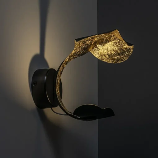 Straluma Luxe LED wandlamp zwart met goldleaf> Wandlampen|LED Wandlampen