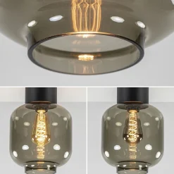 Straluma Luxe plafondlamp met zwart glas></noscript> Woonkamerlampen|Slaapkamerlampen