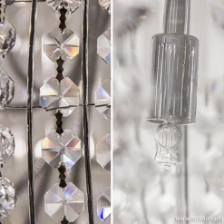 Straluma Luxe ronde hanglamp kristal met chroom></noscript> Eettafellampen|Woonkamerlampen