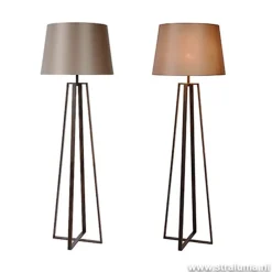 Straluma Luxe Staande lamp bruin met kap></noscript> Woonkamerlampen|Slaapkamerlampen