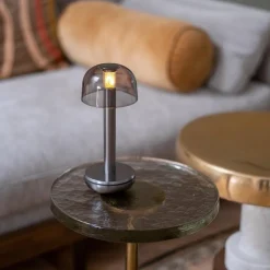Straluma Luxe tafellamp op batterij dimbaar titanium/smoke></noscript> Tafellampen|Keukenverlichting