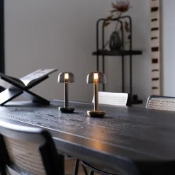 Straluma Luxe tafellamp op batterij dimbaar titanium/smoke></noscript> Tafellampen|Keukenverlichting