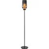 Straluma Luxe vloerlamp zwart marmer met smoke glazen kap> Vloerlampen|Klassieke Verlichting