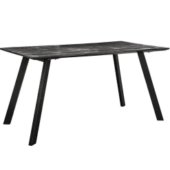 Straluma Mango houten eettafel 140x80 cm zwart> Eettafels