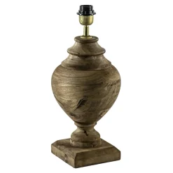 Straluma Massief houten lampvoet Milazzo met bronzen fitting> Tafellampen|Lampenvoeten